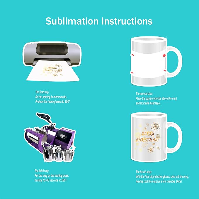 RAINBOWTIE Sublimation Mugs Blank, casual dringking water - Image 3