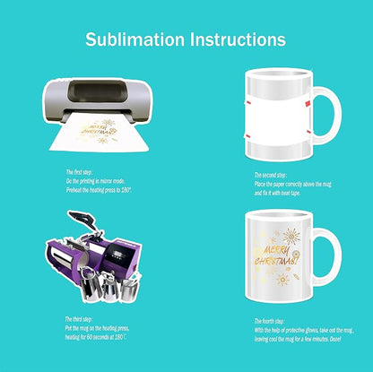 RAINBOWTIE Sublimation Mugs Blank, casual dringking water - Image 3