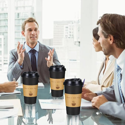 Lamosi 20 oz Coffee Cups 50 Pack, Disposable To Go Paper Cups - Image 3