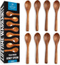 Zulay Kitchen Teak Wood Small Honey Spoons Set – 8 Piece Mini Wooden Honey by ZulayKitchen