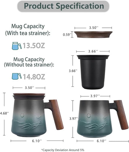 ZENS Tea Mug with Infuser and Lid - Image 5