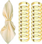 Gold Napkin Rings-20 Pcs Stainless Steel Napkin Rings | Metal Napkin Ring by GERILKAI