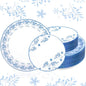 60 PCS Blue Floral Plastic Plates by Joyido