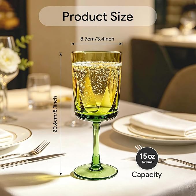 15oz Plastic Wine Glasses with Stem, Unbreakable Outdoor Wine Glasses 6PCS - Image 5