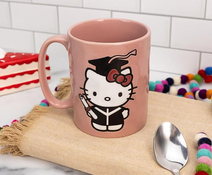 Silver Buffalo Sanrio Hello Kitty Graduation, Ceramic Pottery Mug, 17.5oz | Wax - Image 6