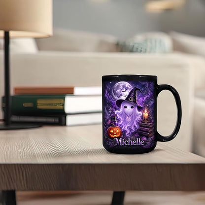Hyturtle Personalized Halloween Ghost Mug, Custom Name Gift - Image 6