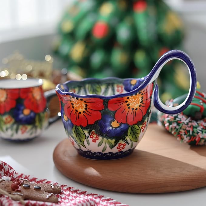 ALMA 16oz Large Soup Bowl Microwave Safe, Floral Soup Bowl - Image 5