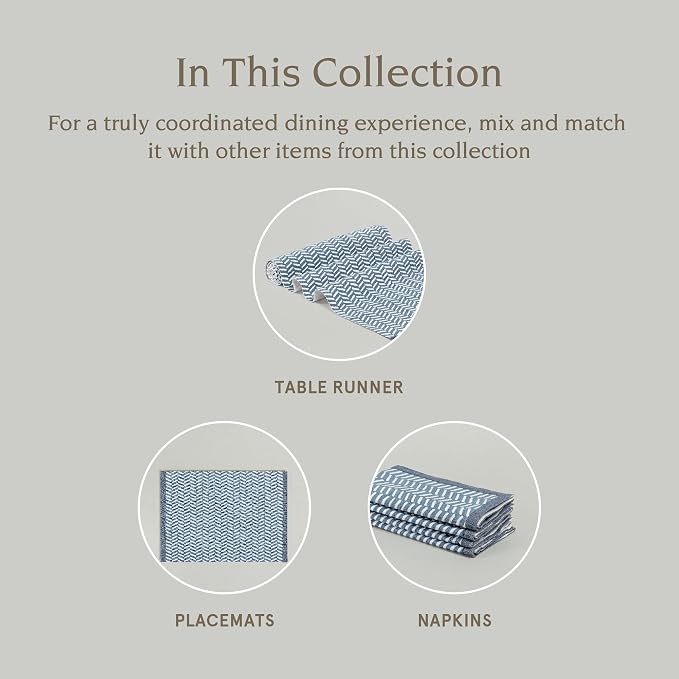 over&back 18x108 Hand-Blocked Printed Cotton Table Runner - Image 4