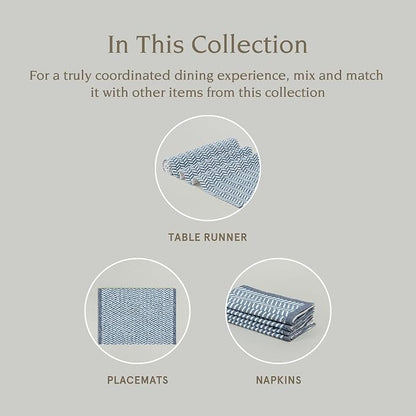 over&back 18x108 Hand-Blocked Printed Cotton Table Runner - Image 4