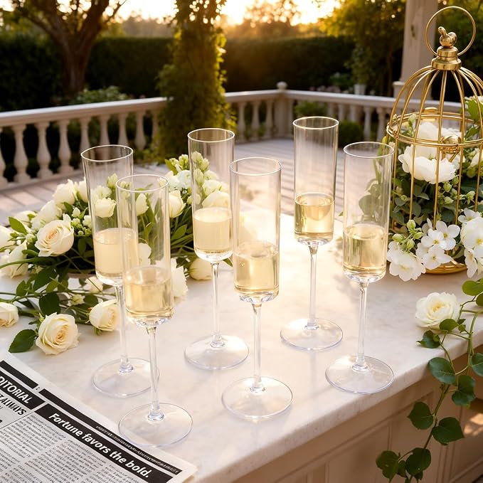 Ciaell 24 Pack Plastic Champagne Flutes - Image 6