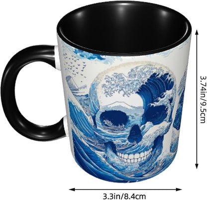 FyLybois Skull Coffee Mug 11 Ounce Mugs Ceramic Tea Cup Drinking Water Cups | - Image 3