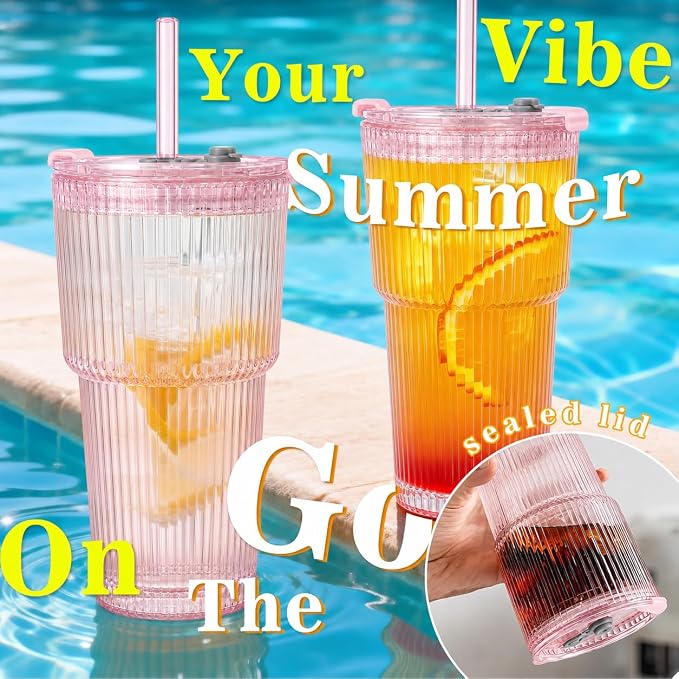 20oz Iced Coffee Cups with Lids - Image 7