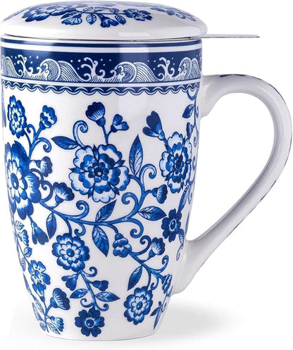 AmorArc Tea Cup With Infuser and Lid, 18oz Loose Leaf Tea Mug With Steeper | by AmorArc