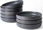 famiware Mercury Pasta Bowls Set of 8, 33 oz Large Salad Bowls, Charcoal | by Famiware