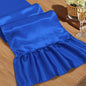 2 Pack Royal Blue Satin Table Runner 12 x 108 Inch | Ruffle Design, Luxurious by Unknown