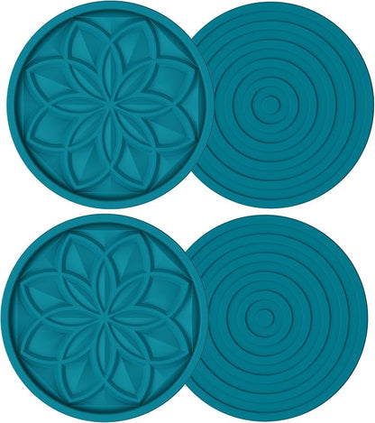 HFHOME Silicone Coasters Set, Bar Tabletop Protection by HFHOME
