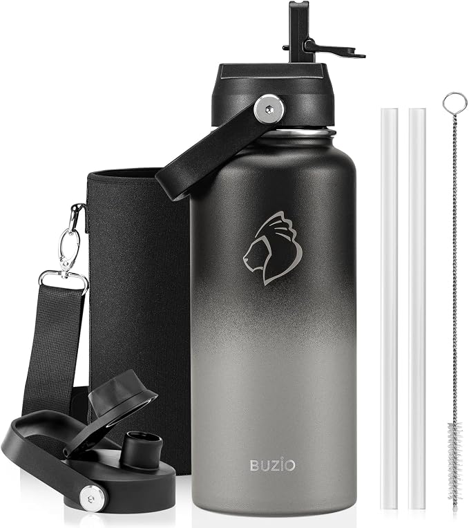 BUZIO Insulated Stainless Steel Water Bottle 32 oz by BUZIO