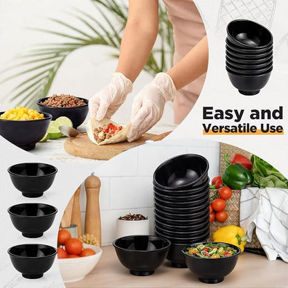 Tioncy 50 Pcs Bowls Set Unbreakable Dessert Soup Salad Bowls - Image 5