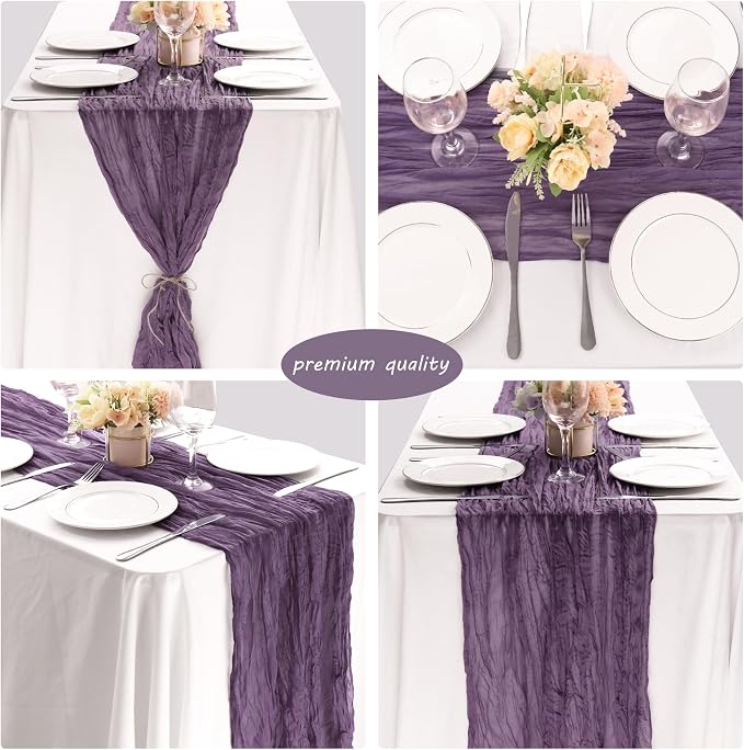 12 Pack 10Ft Cheesecloth Table Runner 35x120 Inch Boho Gauze Table Runner - Image 5