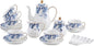 Blue Flowers Ceramic Tea Set，Tea Sets by Unknown