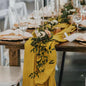 Cheesecloth Table Runner Gauze Table Runner Gold Table Runner 36x120 inches Rustic Cheese Clothes Fabric 10FT Romantic Wedding Runner Boho Sheer Table Runner for Reception Party Birthday Decorations