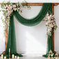 Pearl Table Runner Gauze Sheer 19FT Wedding Draping Fabric Decor | Emerald by Socomi