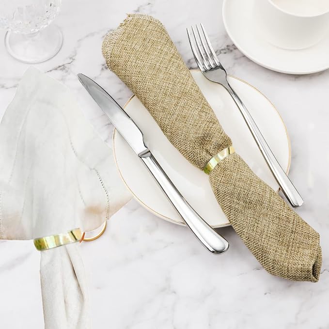 Gold Napkin Rings-20 Pcs Stainless Steel Napkin Rings | Metal Napkin Ring - Image 5