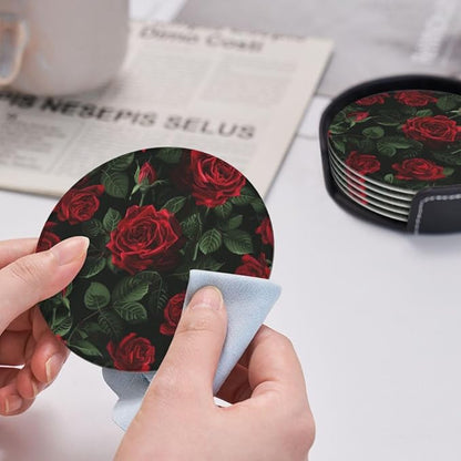Vintage Romantic Red Roses Coasters - Image 5