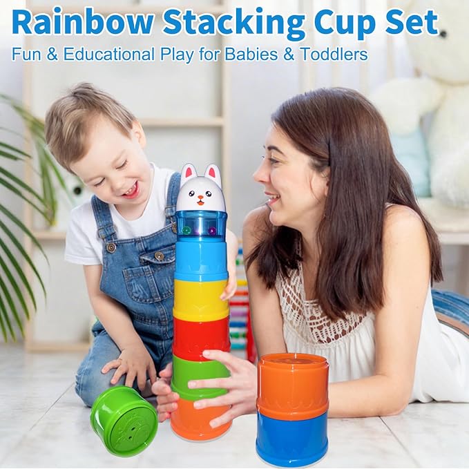 WEEJOYGAM Baby Stacking Cups, Nesting Stacking Toys - Image 5