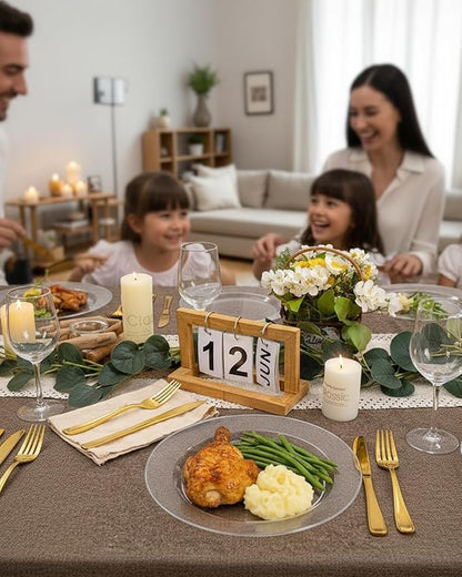 bUCLA 100Pieces Clear Plastic Plates -10.25inch Disposable Dinner Plates- Premium Weddings& Party Plates