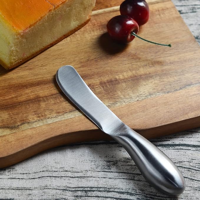 Hetenoyo 2Packs Butter Cheese Spreader Knife Stainless Steel Butter Spreader - Image 3