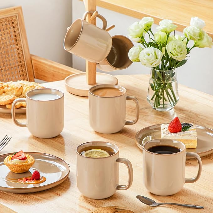 vancasso 16 oz Coffee Mugs Set of 6, Large Ceramic Mug - Image 6
