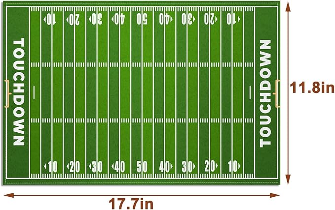 Nepnuser American Football Court Placemats Set of 4 Touch Down Football - Image 3