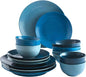 Sango Siterra Artist's Blend 16-Piece Stoneware Dinnerware Set – Service by Sango