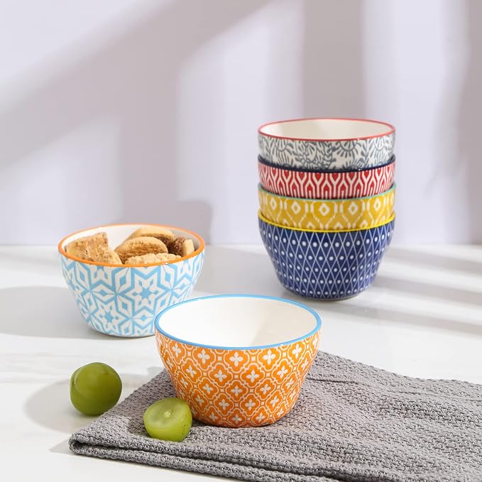 Selamica Ceramic 8oz Bouillon Cups 4 Inch Small Bowls, Dessert bowls - Image 3