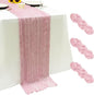 3Pack Light Pink Cheesecloth Table Runner, 17 x 108 inch Pink Table Runners | by Seveups