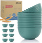 Wheat Straw Bowl Sets, Microwave and Dishwasher Safe Bowls, Kids Bowl suitable by WROVA