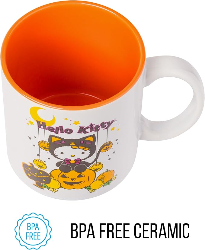 Silver Buffalo Sanrio Hello Kitty Halloween Themed Look, Ceramic Mug, 20oz | - Image 6