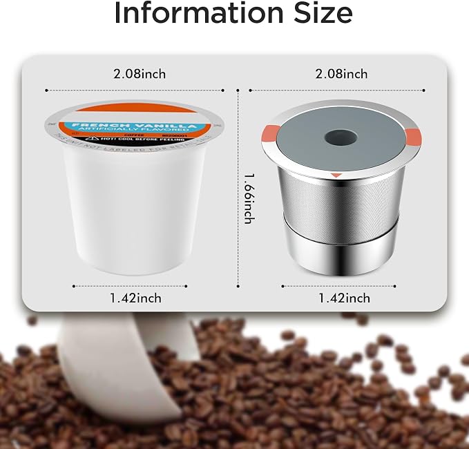 Reusable K Cups and Coffee Pods, Universal Stainless Steel K Cups - Image 8