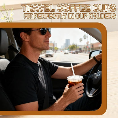Alaeseje 50 Pack 12 oz Clear Plastic Iced Coffee Cups - Image 7
