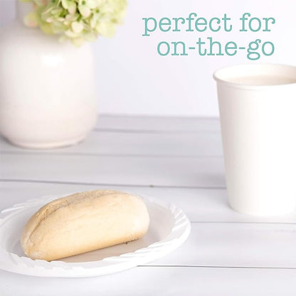 100 Count Disposable 6 Inch White Plastic Dessert Plates