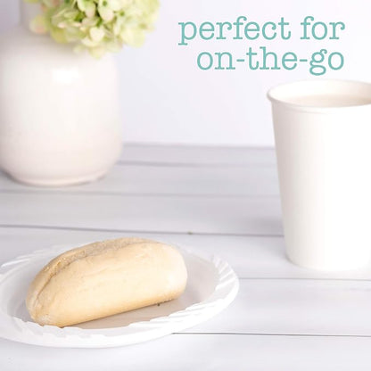100 Count Disposable 6 Inch White Plastic Dessert Plates - Image 5
