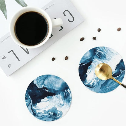 Blue Ocean Marble Coasters Set of 6 Coasters - Image 5