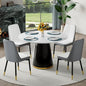 Round Dining Table Set for 4, Modern 45'' Small Dining Table for Kitchen, Space Saving, Easy Assembly