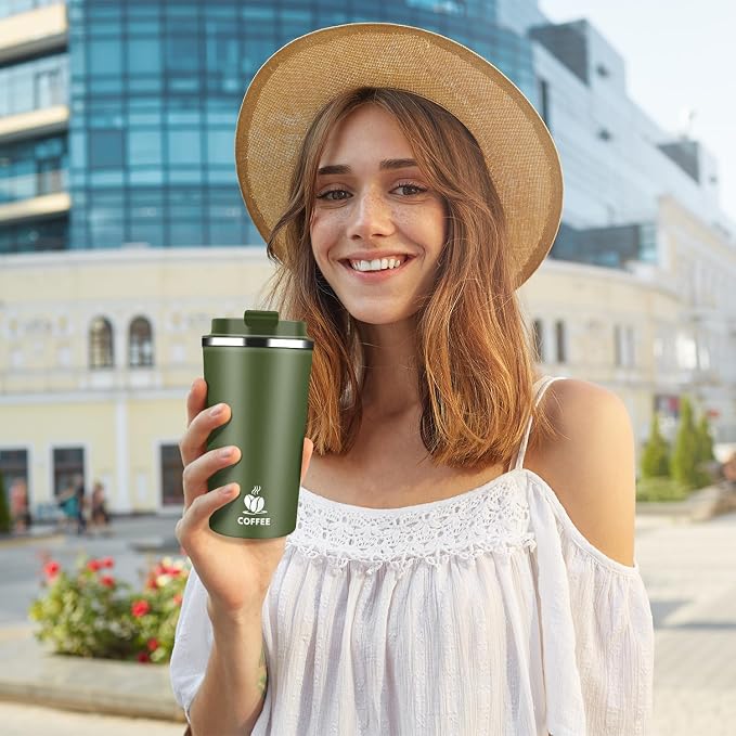 Insulated Travel Coffee Mug Reusable Coffee Tumbler Cup - Image 8