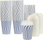 Disposable Coffee Cups with Lids, To Go Paper Hot Cups, Cocoa by SMYGOODS