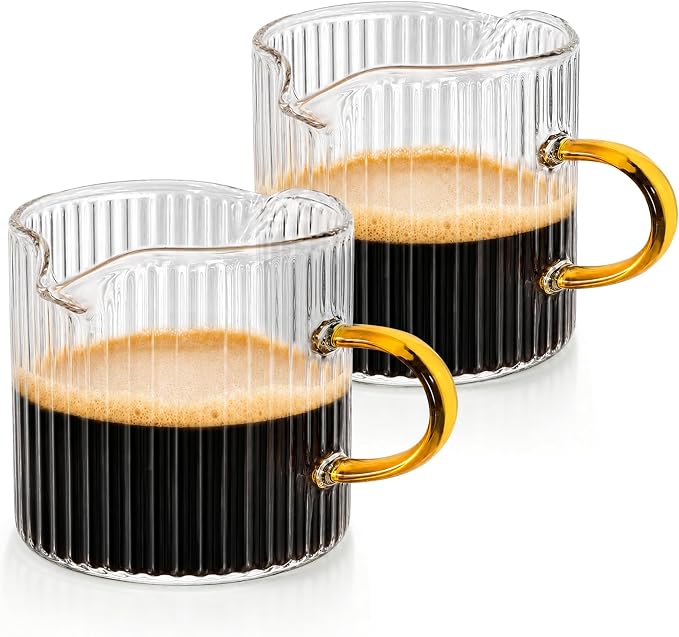 4OZ Glass Espresso Shot Cups Set by CUPLOOV