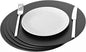 Nikalaz Round Placemats Set (Pack of 4) Recycled Leather Table Mats 15 inches, Kitchen Dining Table Decor by Nikalaz (Black)