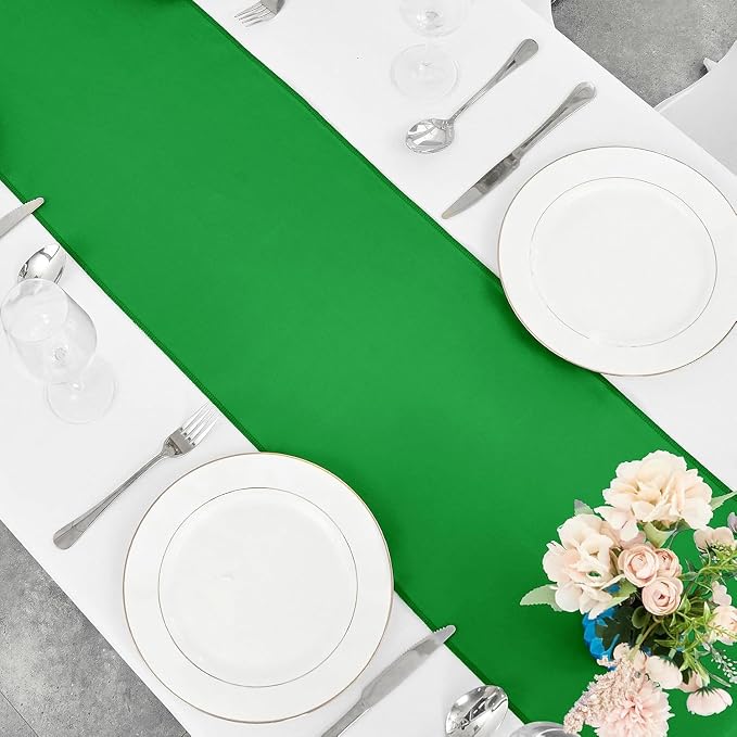 15-Pack Emerald Satin Table Runner 12 x 108 Inch Long Fuchsia Bright and Smooth - Image 7