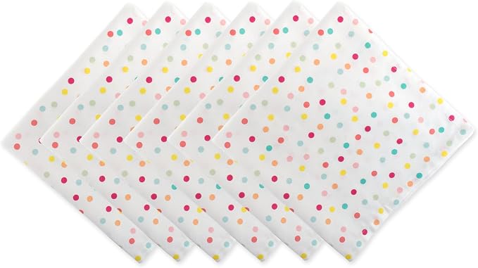 DII Polka Dot Party Print Tabletop Collection Reusable & Machine Washable by DII